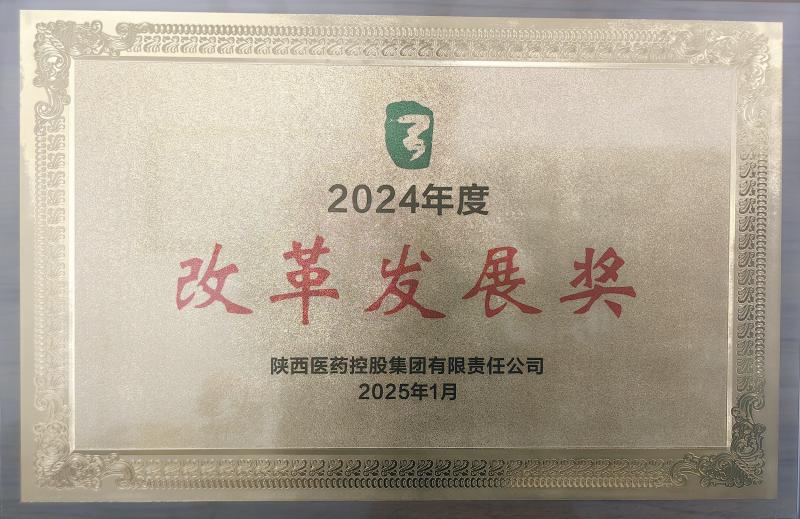喜報(bào)┃陜藥實(shí)業(yè)開發(fā)公司榮獲 陜藥集團(tuán)2024年度“改革發(fā)展獎(jiǎng)”